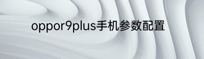 oppor9plus手机参数配置