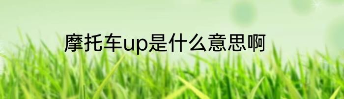 摩托车up是什么意思啊