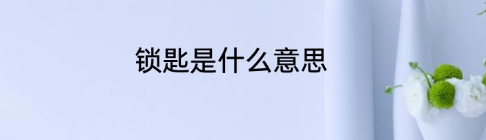 锁匙是什么意思