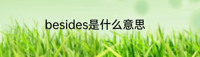 besides是什么意思