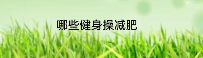 哪些健身操减肥