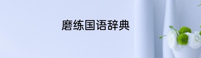 磨练国语辞典