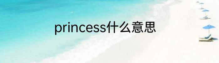 princess什么意思