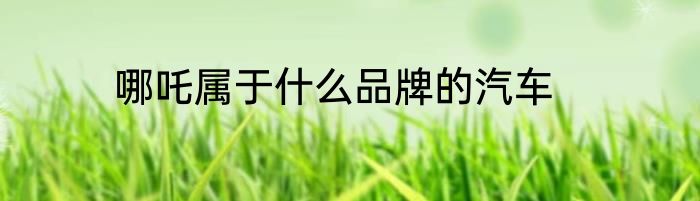 哪吒属于什么品牌的汽车