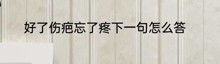 好了伤疤忘了疼下一句怎么答