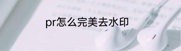 pr怎么完美去水印