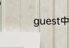 guest中文是什么意思