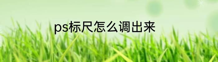 ps标尺怎么调出来