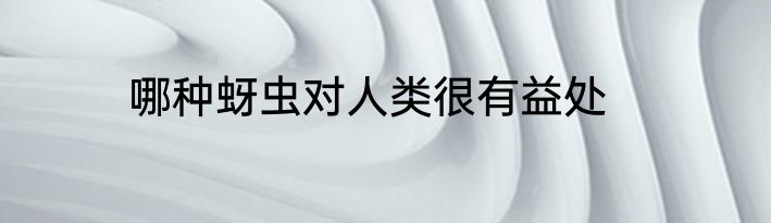 哪种蚜虫对人类很有益处