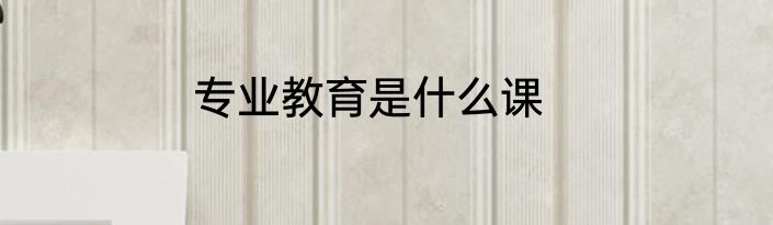 专业教育是什么课