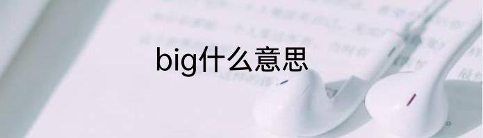 big什么意思