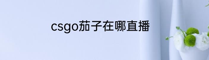 csgo茄子在哪直播