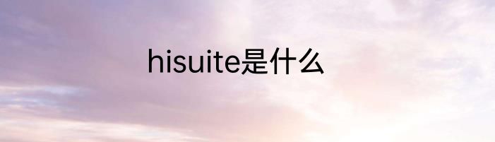 hisuite是什么