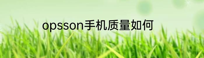 opsson手机质量如何