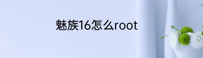 魅族16怎么root