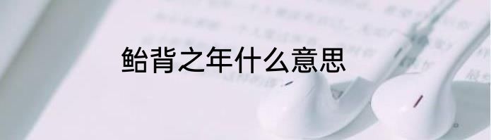 鲐背之年什么意思