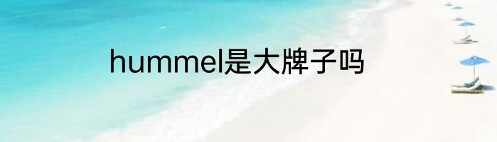 hummel是大牌子吗