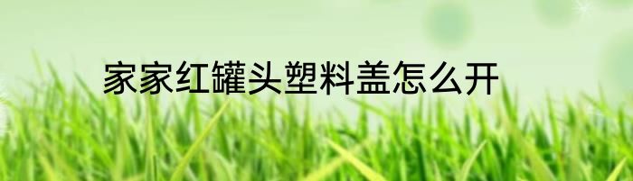 家家红罐头塑料盖怎么开