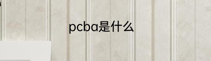 pcba是什么