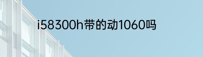 i58300h带的动1060吗