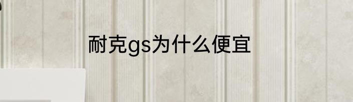 耐克gs为什么便宜