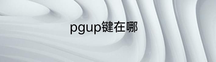 pgup键在哪