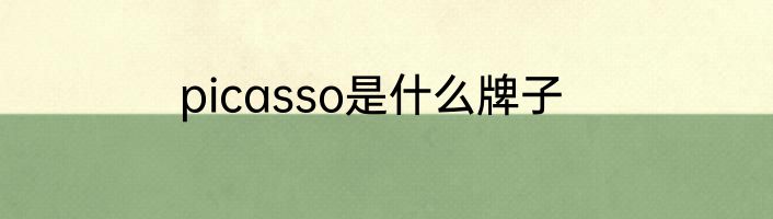 picasso是什么牌子