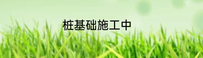 桩基础施工中