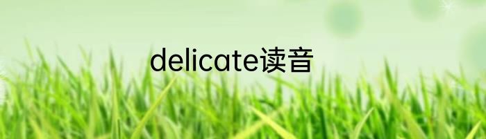 delicate读音