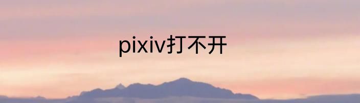 pixiv打不开