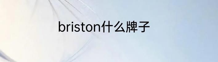 briston什么牌子