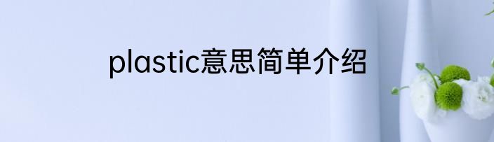 plastic意思简单介绍