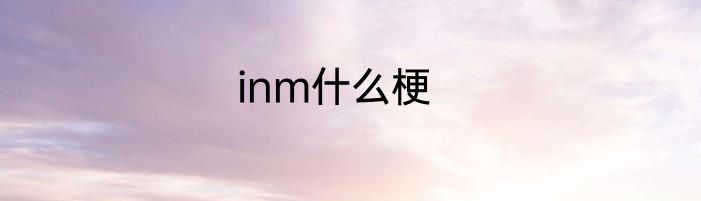 inm什么梗