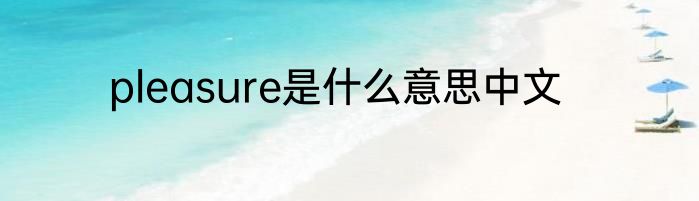 pleasure是什么意思中文