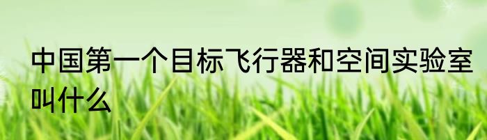 中国第一个目标飞行器和空间实验室叫什么