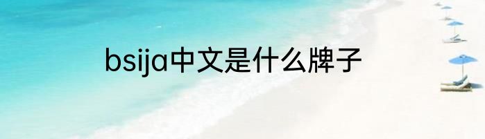 bsija中文是什么牌子