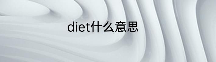 diet什么意思