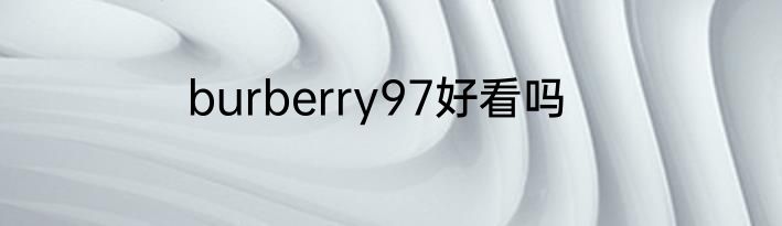 burberry97好看吗