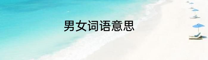 男女词语意思