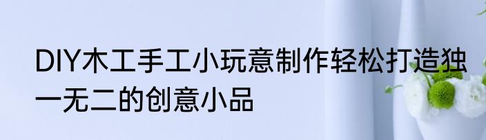 DIY木工手工小玩意制作轻松打造独一无二的创意小品