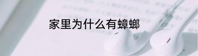 家里为什么有蟑螂