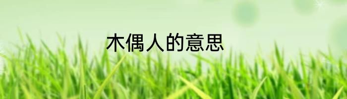 木偶人的意思