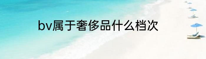 bv属于奢侈品什么档次