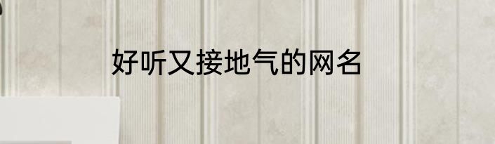 好听又接地气的网名