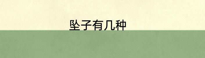 坠子有几种
