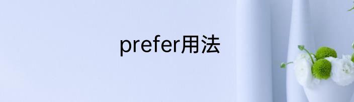 prefer用法