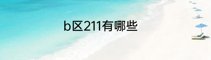 b区211有哪些