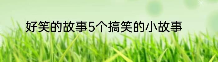 好笑的故事5个搞笑的小故事