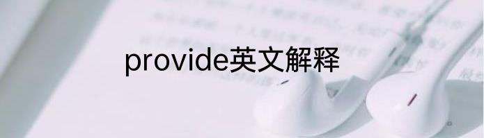 provide英文解释