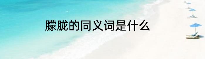 朦胧的同义词是什么